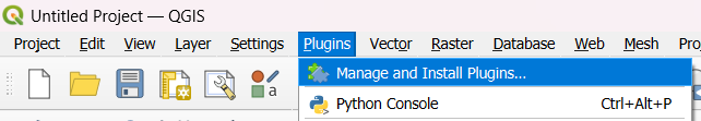 Open the QGIS Plugin Manager