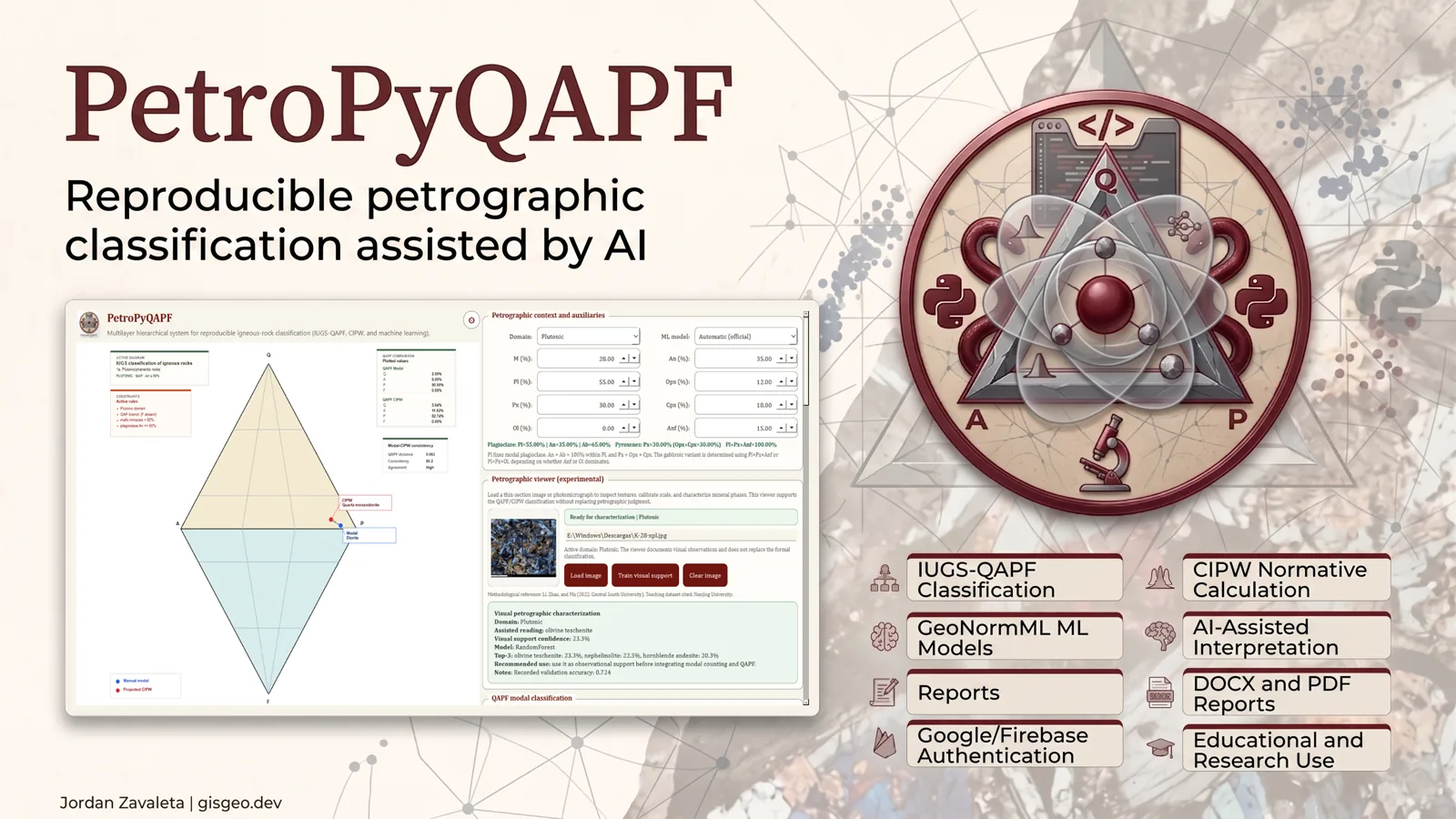 PetroPyQAPF reproducible petrographic classification workspace